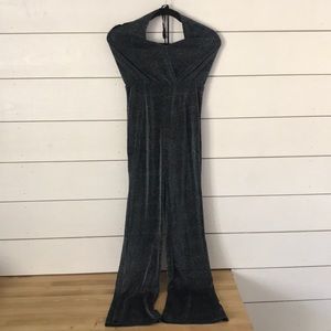 Blue Halter top with glitter detail